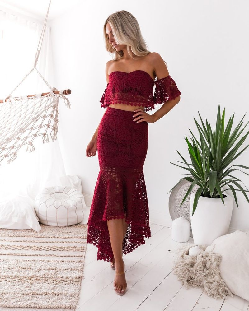 Îmbrăcăminte pentru damă rochie nouă din dantelă cu un umăr rochie de damă_voghion.com