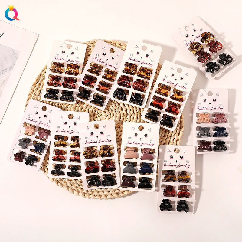 Fermaglio per capelli piccolo alla moda color caramella Morandi, confezione da sei, mini accessori per capelli_voghion.com