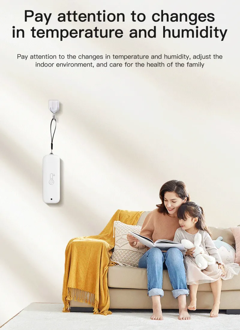 Tuya Zigbee/Wifi Sensore di temperatura e umidità per esterni Termometro Smart Life Lavoro Google Assistant, IP65_voghion.com