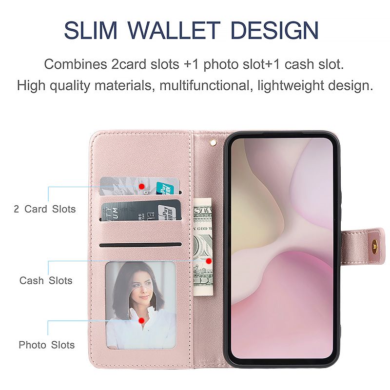 Telefona maciņš Samsung Galaxy S25 Ultra S24 S23 S22 S21 S30 S20 FE S10 Plus Lite Funda karšu slotu atlokāms maka pārvalks ar grāmatu maciņu_voghion.com