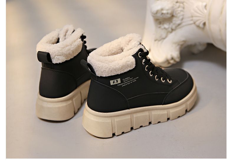 Martin Boots High-top Velvet Dames Student Dikke zool Casual Warm Straatfoto_voghion.com