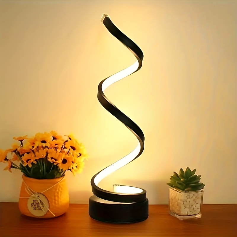 Spiral RYYD 1pc tafellamp, voor slaapkamer, kantoor, nachtkastje, boekenplank, woonkamer, woondecoratie, lamp, lamp, lamp,_voghion.com