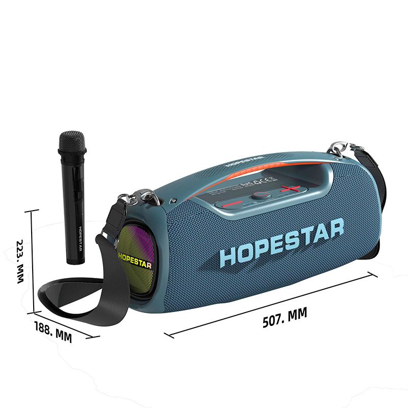 Hopestar 100W subwoofer luidspreker, hoogwaardige, luide draagbare audiospeler, A60 Bluetooth-verbonden thuismicrofoon_voghion.com