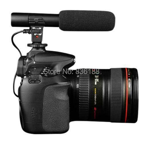 JINTU Professionellt Kondensatormikrofon fir Canon EOS 1300D 4000D 200D 80D 70D 60D 700D 600D 100D T6i T6s_voghion.com