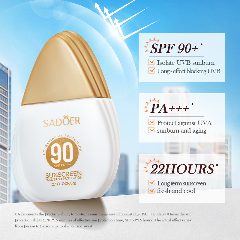 SADOER Clear Moisturizing Sunscreen Cream ist erfrischend, nicht fettend und UV-beständig_voghion.com