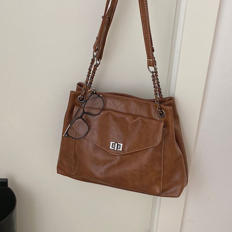 Large Capacity For Women 2024 New Trendy Fashion Chain Tote Versatile Crossbody Hobo Bag Commuter Shenheng_voghion.com