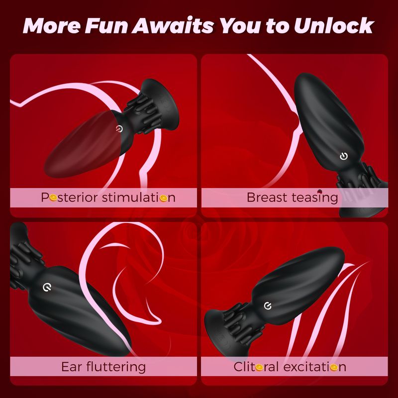 Plug anale con vibrazione rotante e base a stoppino, versione APP, per uomini e donne, flirt, masturbazione anale, giocattoli sessuali per adulti_voghion.com