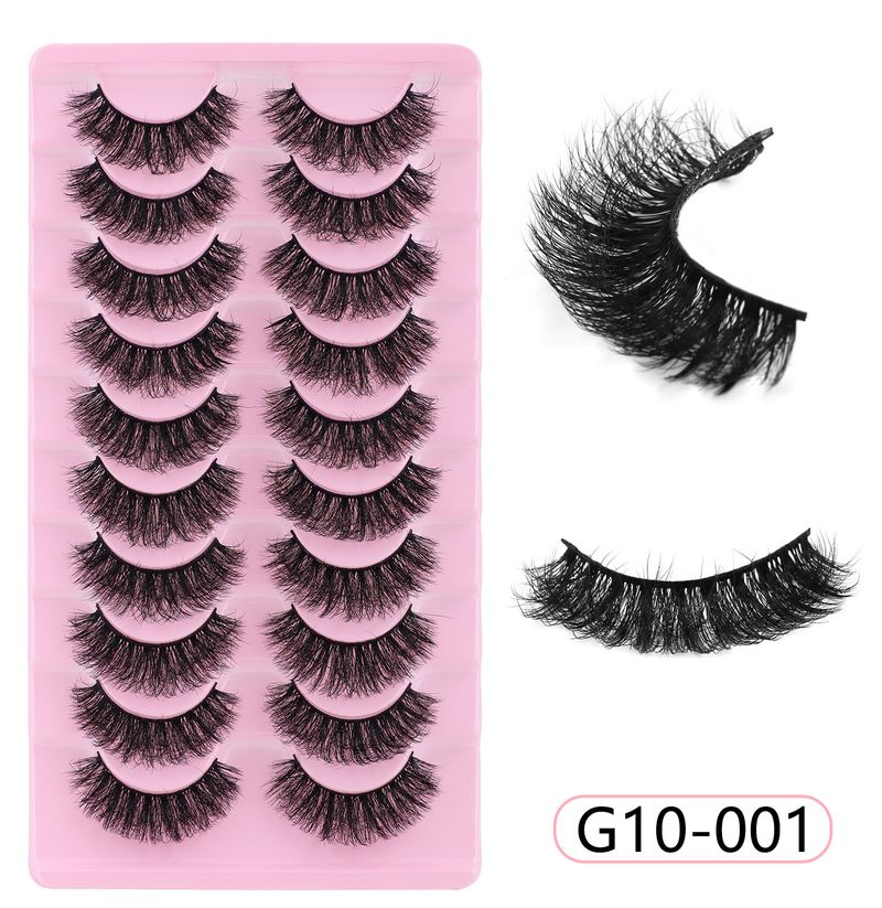10 Pairs Natural Fake Eyelashes - Fluffy & Wispy Long Lashes For Everyday Wear, Cruelty-Free & Lightweight, 3D Effect False Eyelashes Set_voghion.com
