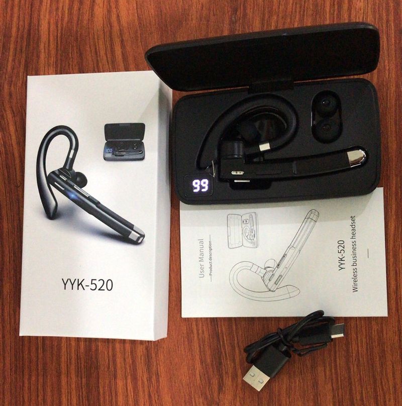 YYK520 Fone de ouvido Bluetooth com cancelamento de ruído esportivo à prova d'água com display digital_voghion.com