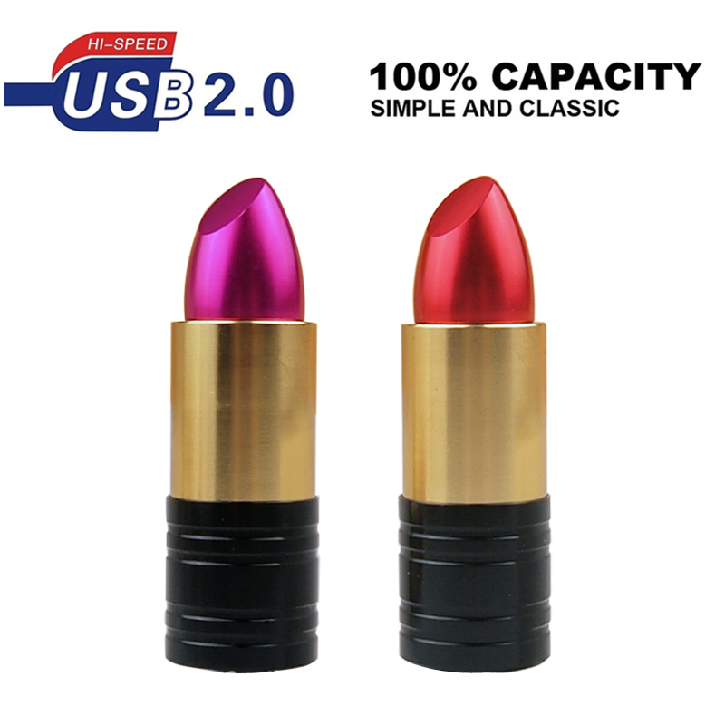 The Real 100% Capacity Silicone Funny Cartoon Pendrive Lipstick Usb 2.0 4gb 8gb 16gb 32gb Flash Drive Memory U Stick_voghion.com