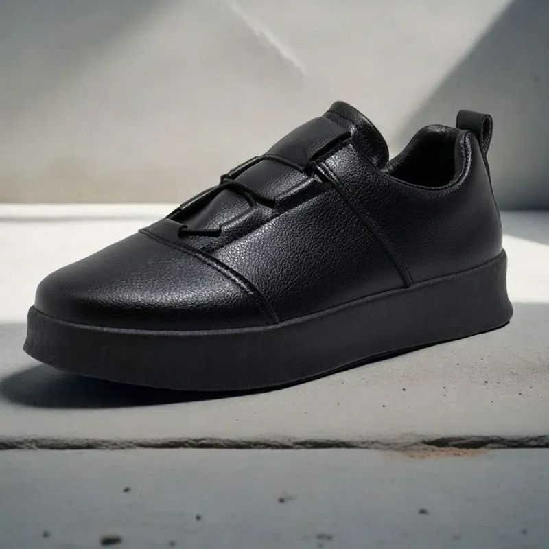 Euro Step Herren Slip-On Schuhe Elastische Leichte Bequeme Casual Sneakers Weiß Und Schwarz_voghion.com