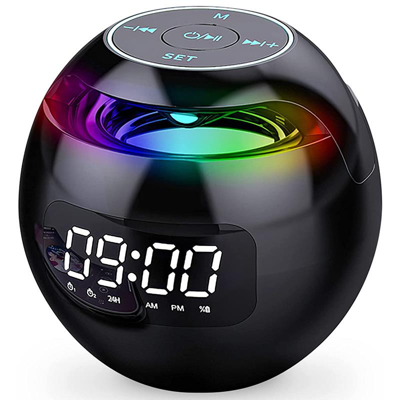 2023 Ny Bluetooth-høyttaler FM-radio Lydboks Dual Wecker Subwoofer Musik-Player TF Karte Lautsprecher Wireless Mini_voghion.com