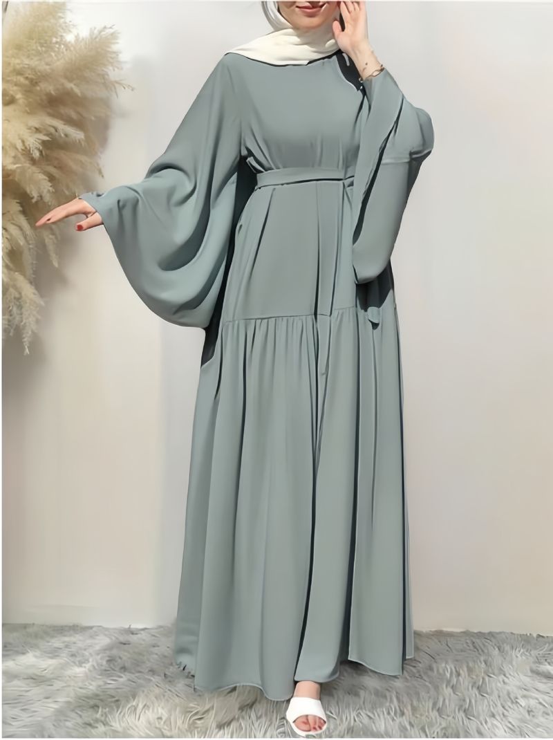 Abito da donna musulmano per pendolarismo, vacanza, svago, manica a tromba, nuovo, semplice, a maniche lunghe, pullover, vestaglia_voghion.com