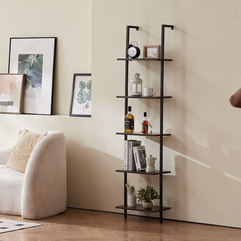 Industrial Tier For Pipe Shelf Bedroom WallMount 5 Square 15.6x11.8in_voghion.com