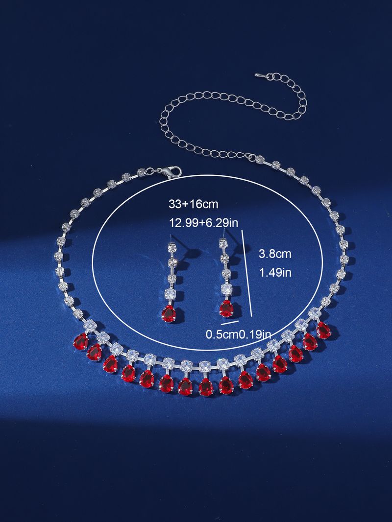 halsbandsset örhänge smyckesset bankettklänningsset halsband moderiktigt brudsmycken_voghion.com