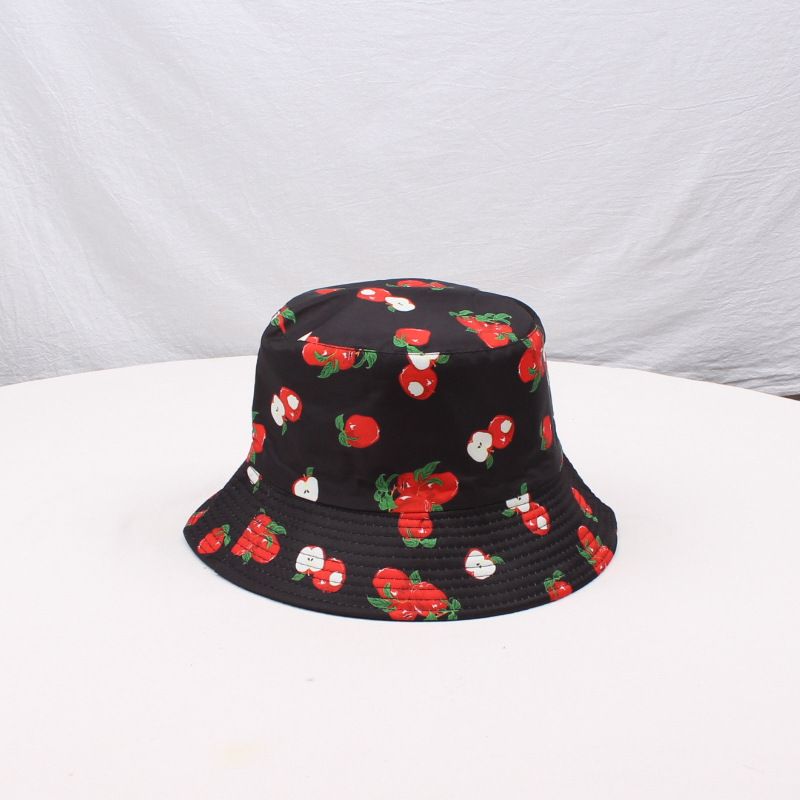 Cappello da sole con ombrellone da esterno con stampa di frutta e pescatore_voghion.com