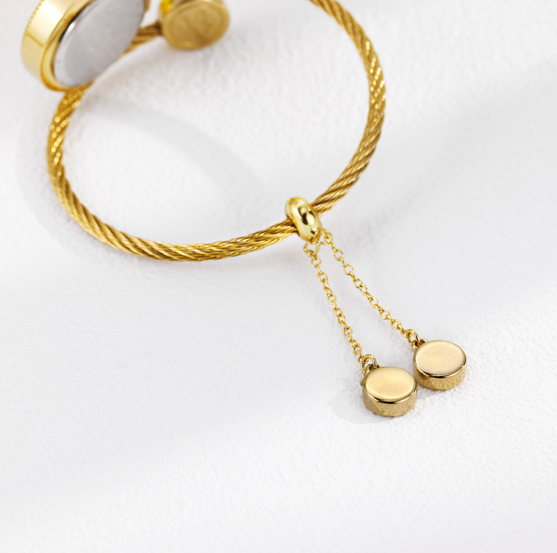 Orologio da donna di alta gamma, in stile francese, con ciondolo e bracciale avvolto, piccolo_voghion.com