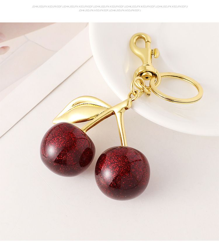 Obstbeutel Kirsche Schlüsselanhänger Auto Dekoration Anhänger kleines Geschenk_voghion.com