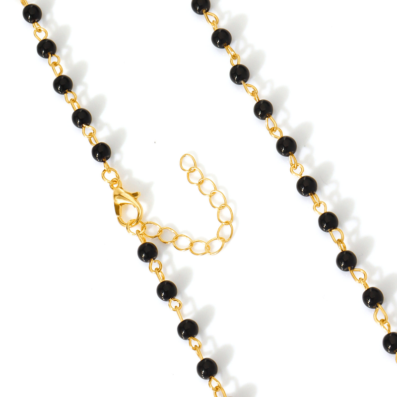 Personalisierte einfache Perlen Accessoires Mode Schlüsselbein Kette Grenzüberschreitende Damen Halskette_voghion.com