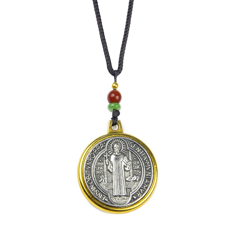 icoon hanger eenvoudige legering ornamenten Sint Benedictus sieraden_voghion.com