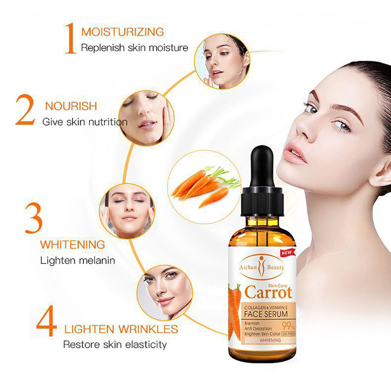 Spot Corctor Dark Whitening Serum Face Bleaching Brighten Blemish Fckle Remover Natural Carrot Essence Koa Skin_voghion.com