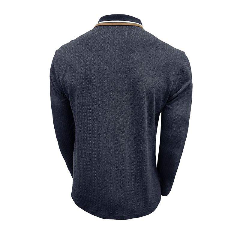 Polo da uomo a maniche lunghe in lana per l'autunno e l'inverno_voghion.com