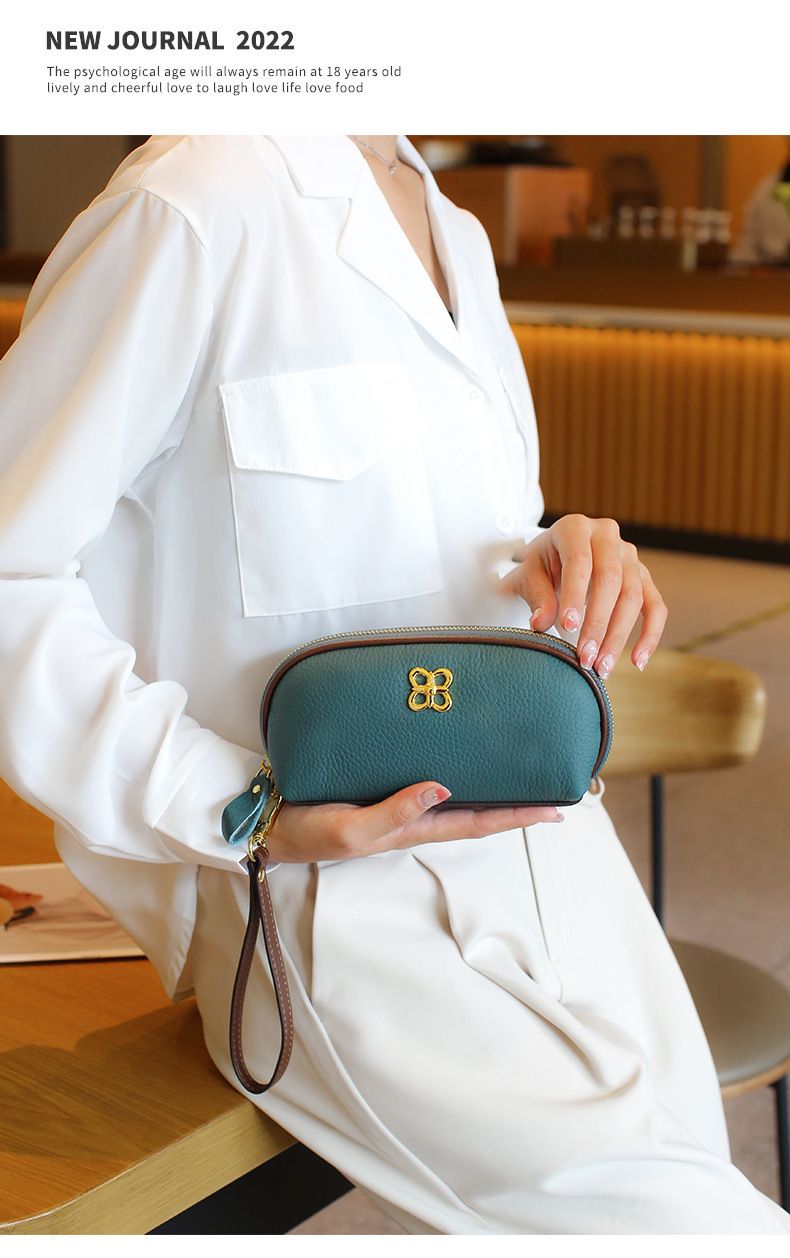 Hoofdlaag runderhuid voor high-end en modieuze mobiele telefoon echt leren kleine tas, zero portemonnee, dameshandtas_voghion.com