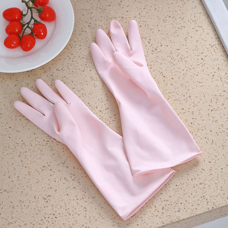 Durable Synthetic Household Aili Latex Rubber Waterproof Non-Slip Kitchen Cleaning Dishwashing Gloves For Home Use_voghion.com