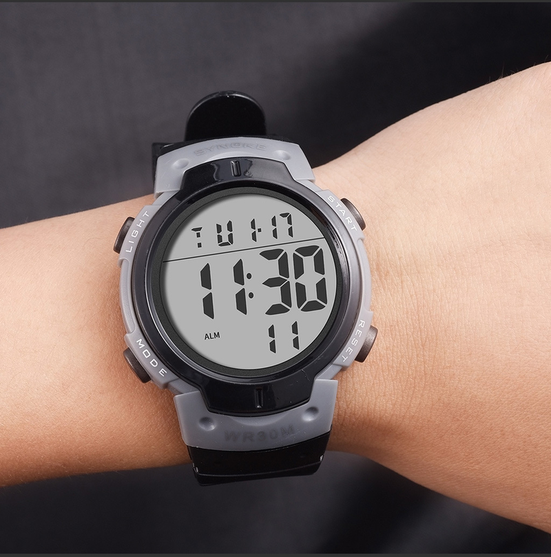 Orologio sportivo digitale da uomo con multifunzione, impermeabile, grande schermo, stile militare, luce notturna, lussuoso schermo elettronico da regalare_voghion.com