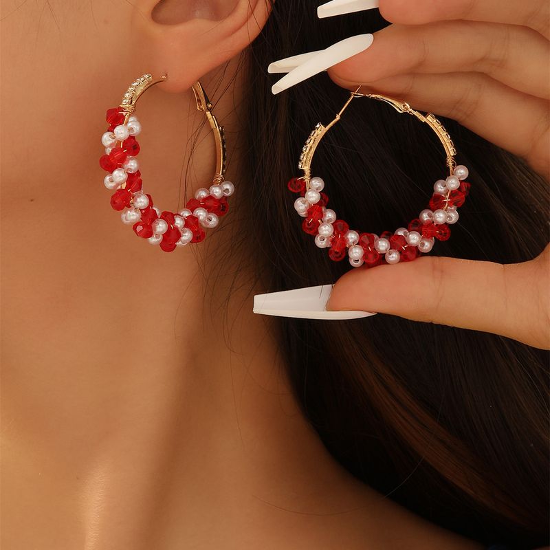 Pendientes de moda para mujer, pendientes de oro, aros de cristal francés, ligeros, de lujo, de temperamento suave, de alta gama, adelgazantes, versátiles, exagerados._voghion.com