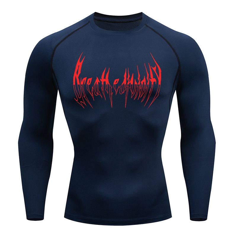 Compressed Long Sleeved Shir, Black -shir, Men's Muscle Quick Drying, Finess Clohing, Sun Proecion, And Spors_voghion.com