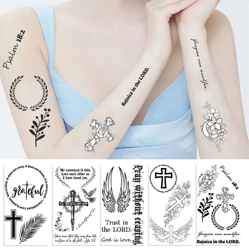 Nouveaux autocollants de tatouage noir et blanc de la série Sheng Jing, imperméables, pour fête, cadeau amusant_voghion.com
