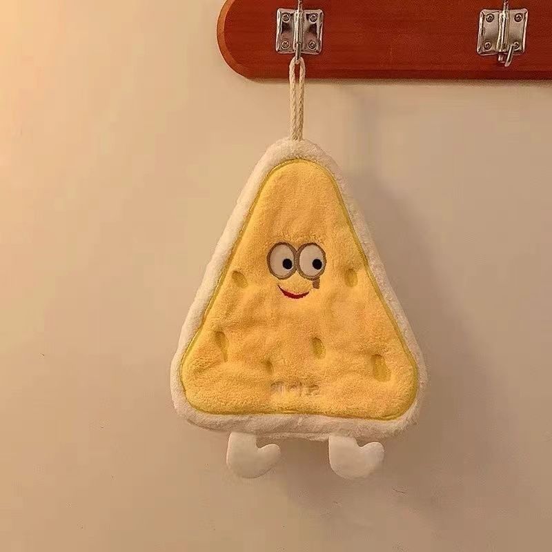 Lillian Cross-Border Source Moon Rabbit Cheese Toast Hanging Hand Small Towel Bathroom Kitchen Cartoon Cloth Gift_voghion.com