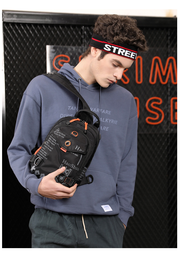Nueva mochila informal versátil para exteriores para hombre, multifuncional, de moda, de nailon impermeable, bandolera de un solo hombro._voghion.com