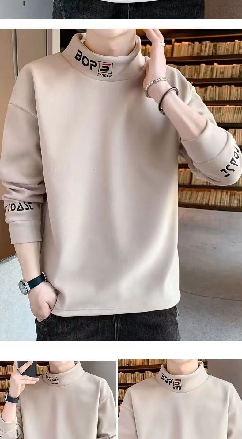 Men's Thermal Long Sleeve Turtleneck Base Layer Shirt - Soft Fleece-Lined Slim Fit Top For Winter, Stylish & Warm Layering Essential_voghion.com