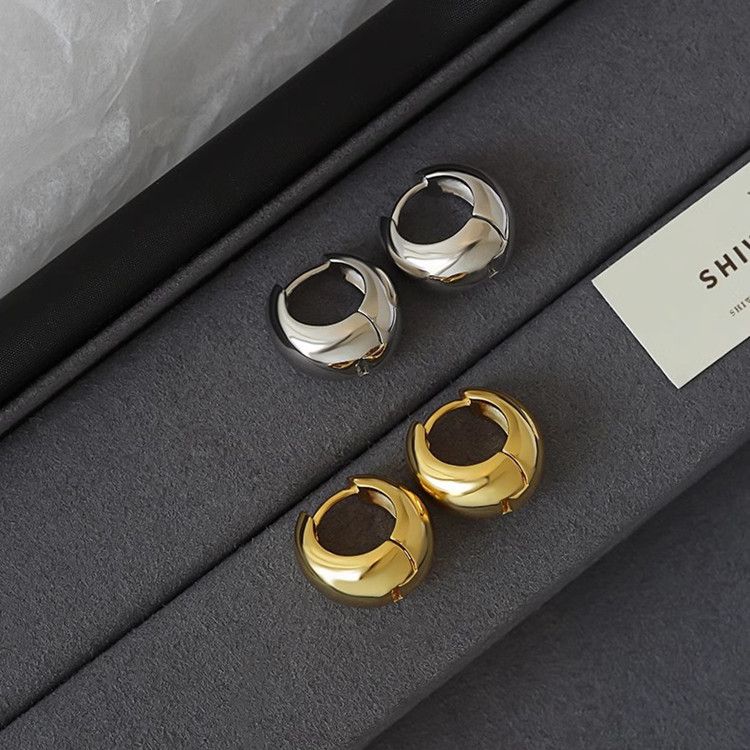 Orecchini a cerchio in metallo con goccia d'acqua, nuovi, di lusso, di alta gamma, per donne, eleganti, in oro_voghion.com