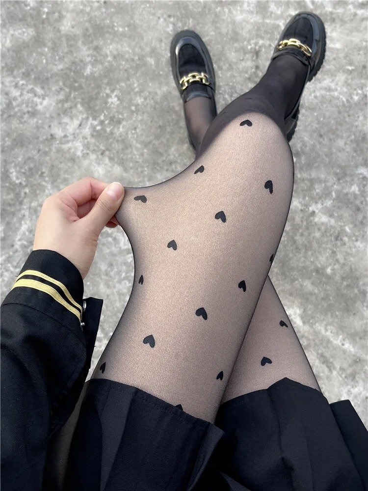 2023 neue Fleece Warme Strumpfhosen Frauen Sexy Print Strümpfe Transluzenten Mode High-Elastische Thermische Strumpfhosen Haut Wirkung_voghion.com