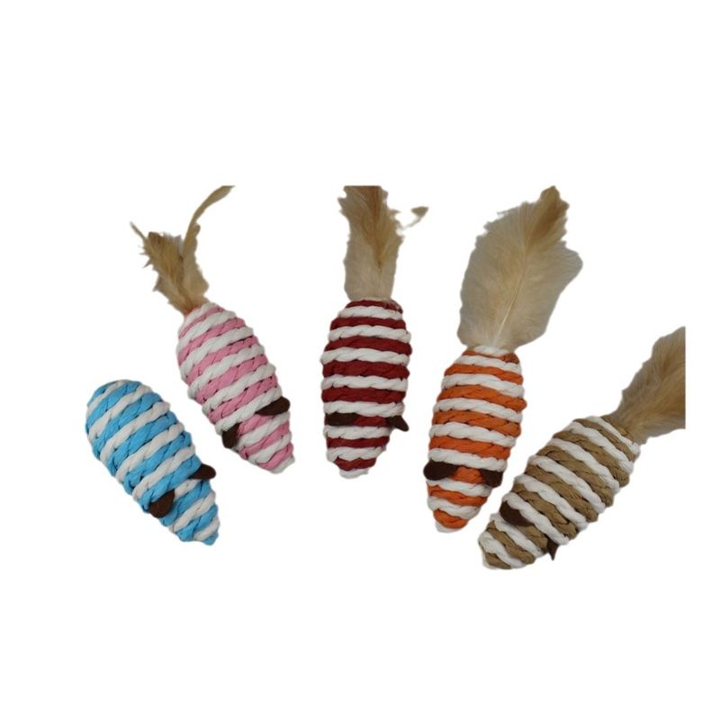 Little Mouse Self-Entertainment Durable Chew Wand Catnip Grass Cat Teaser Ball Toy_voghion.com