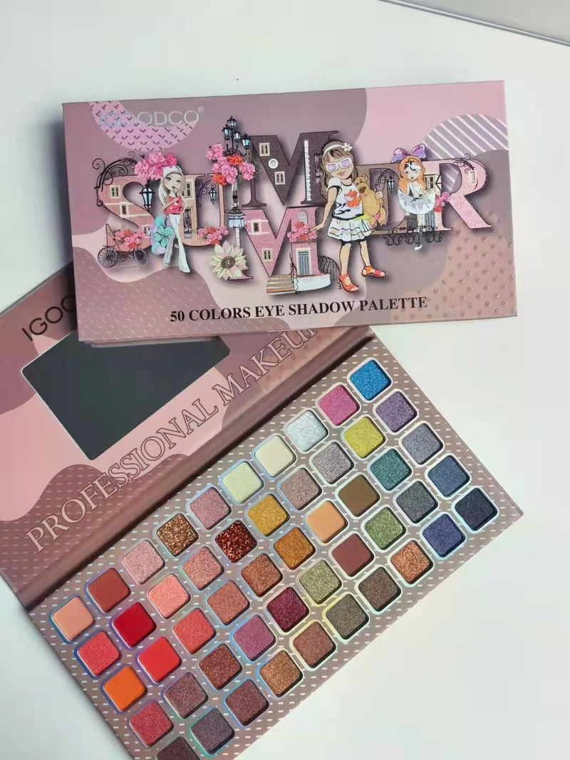 Farbplatte 50 Farben City Girl Lidschatten Perlglanz Matt Hell Stück Zarte Bühnen Make-up_voghion.com