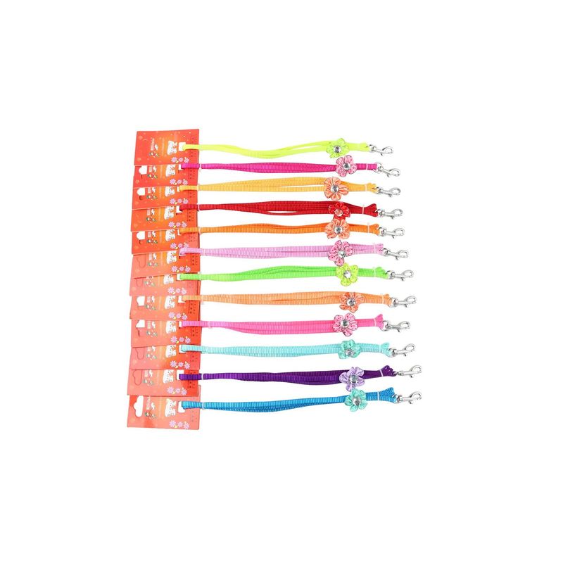 Puppy Diamond Patroon Multi-Kleur Nylon Lijn Borsttuig Kat Hond Ketting_voghion.com