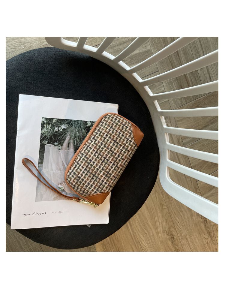 Wallet Card Cases Ladies Handbag Clutch Bag High End Canvas Printed Clutch Bag Fashionable Temperament Large Capacity Mobile Phone Bag_voghion.com