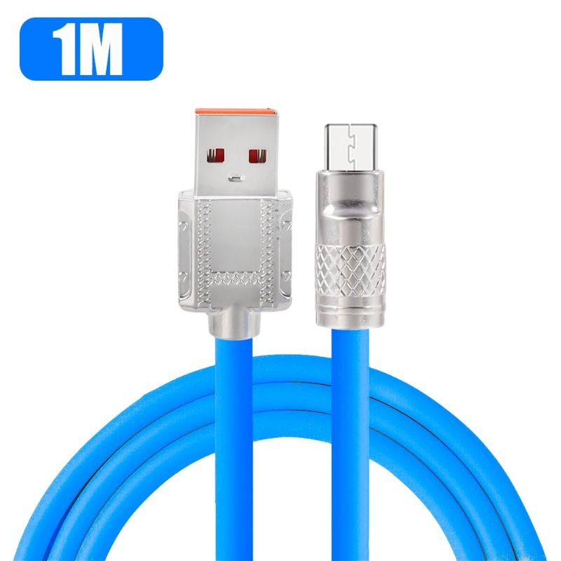 120 W 6A szupergyors töltő C típusú folyékony szilikon kábel gyorstöltő 2M USB kábel Usb C töltőkábel Huawei Samsung Xiaomihoz_voghion.com