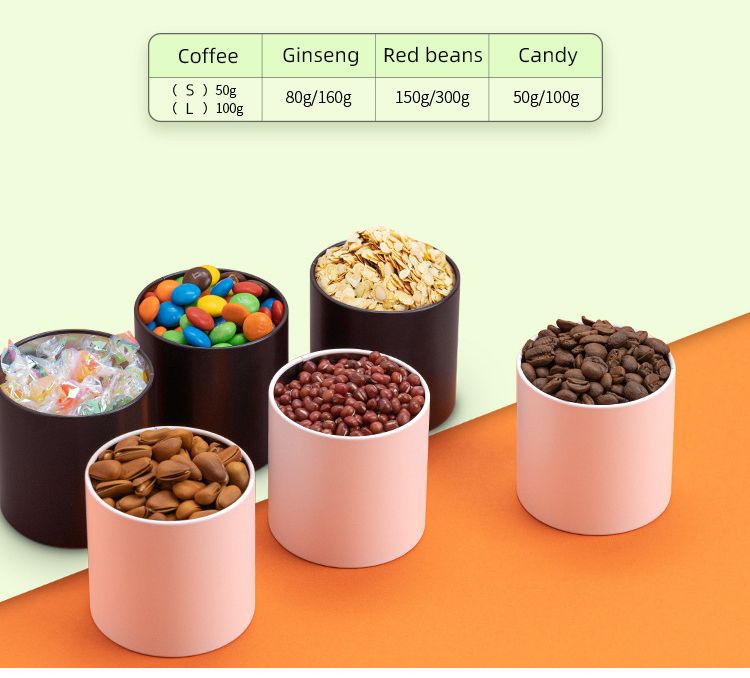 Barattolo per imballaggio del tè Contenitore per tè rotondo in latta smerigliata Contenitore per tè, caramelle, caffè Organizzatore per imballaggio_voghion.com