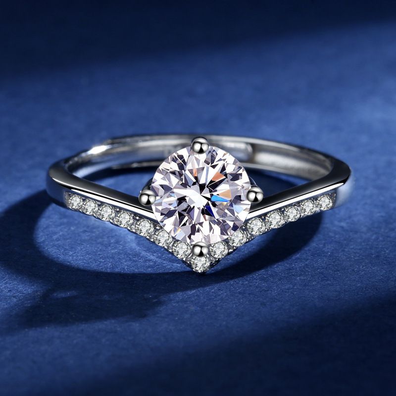 Moissanite trendy in streaming dal vivo con certificato, proposta di matrimonio da donna con braccio dritto e testa di toro in argento Sterling 925_voghion.com