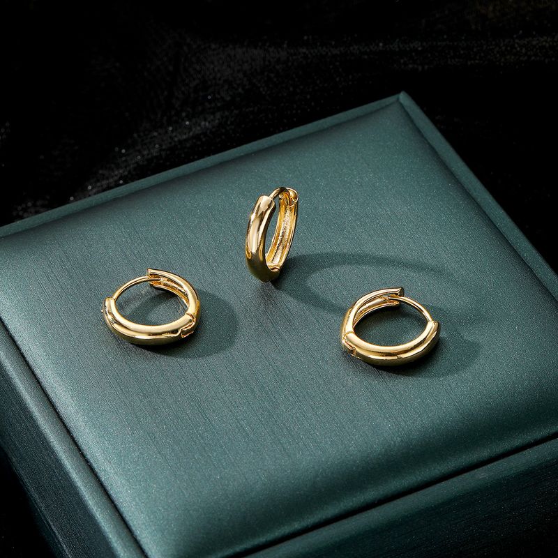 GEOMETRIC TRIO - Alloy Hoop Earrings Set (High-End Minimalist Jewelry, Retro Personality Design)_voghion.com