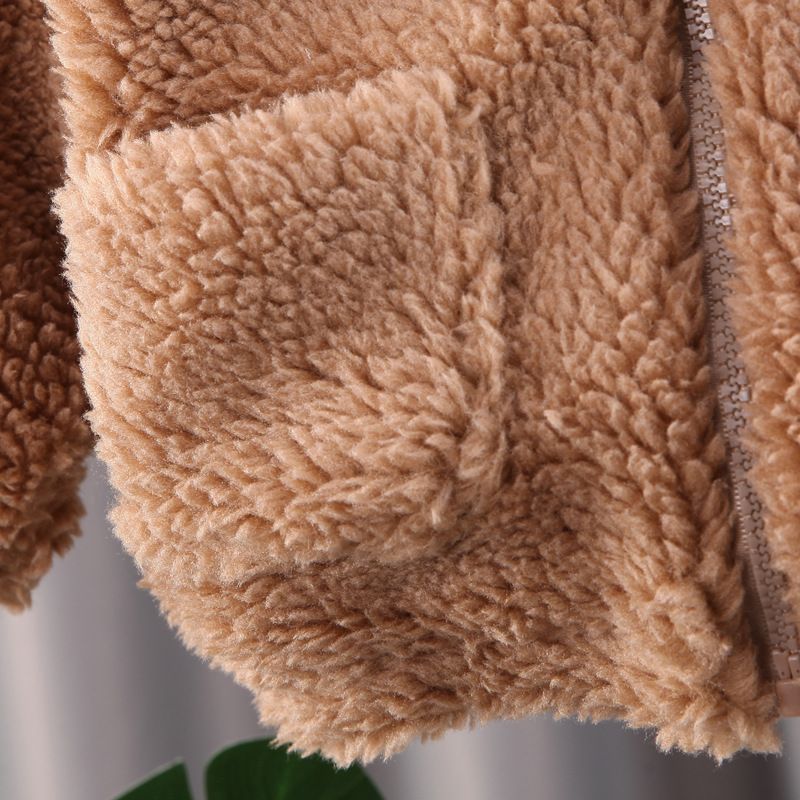 Chaqueta de invierno para bebés y mujeres, estilo nuevo, para niños pequeños y medianos, de lana de cordero y felpa, gruesa y cálida, con cremallera_voghion.com