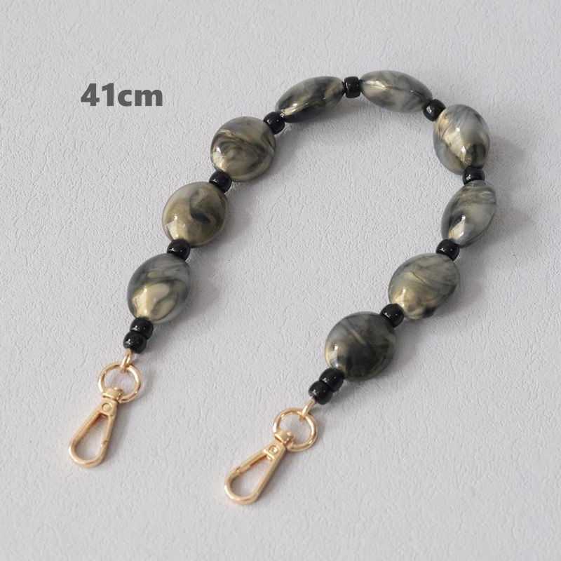 Acessórios de acrílico da moda com contas de pó dourado, cordão de ombro, bolsa transversal, alça de telefone_voghion.com