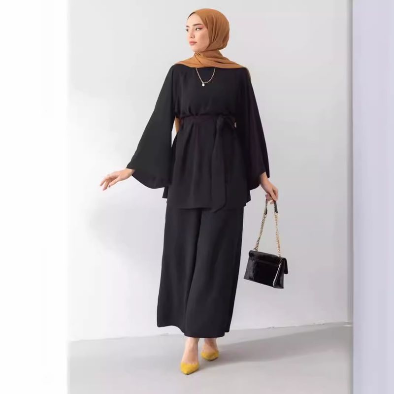 Women's Long Sleeved Trousers Two Piece Suit Elegant Daily Commuting Suit_voghion.com