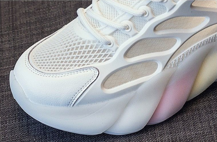 Scarpe da ginnastica casual con fondo spesso e rete arcobaleno estive da donna 2024, scarpe bianche versatili_voghion.com