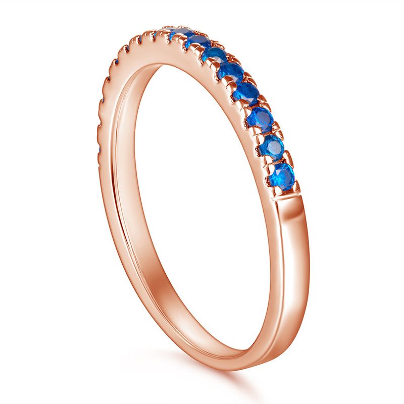 Anelli singoli Nuovo anello in argento 925 per donna Anello con diamanti in oro rosa e zirconi colorati Anello con diamanti per dito indice Può essere inviato per conto di_voghion.com